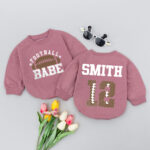 Custom Name Football Babe Matching Baby Romper,Football Baby Shower