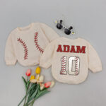 Personalized Baseball Jersey With The Name And Number Family Matching Baby Romper