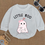 Custom Name Little Boo Baby Romper, Birthday Baby Shower Gifts