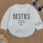 Custom Name Besties Just Like Our Moms Baby Romper