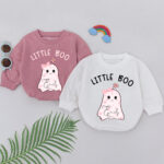 Custom Name Little Boo Baby Romper, Birthday Baby Shower Gifts