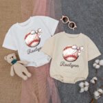 Custom Name Baseball Season Baby Romper