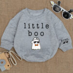 Custom Name Little Boo Baby Romper, Baby Girls Clothes