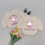 Custom Name Boot Scootin Spooky Halloween Matching Baby Romper