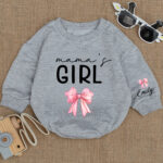 Custom Name Mamas Girl Birthday Matching Baby Romper