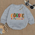 Custom Name Little Turkey Gobble Gobble Baby Romper