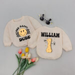 Custom Name And Number Smile One Happy Dude Baby Romper