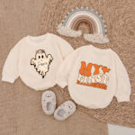 Custom Name Little Boo My First Halloween Baby Romper, Birthday Gifts For Baby