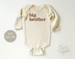 Big Brother Toddler Shirt Cute Retro Kids Shirt Natural Big Brother Gift Pregnancy Announcement