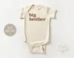 Big Brother Toddler Shirt Cute Retro Kids Shirt Natural Big Brother Gift Pregnancy Announcement