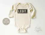 Legit Baby Onesie Funny Modern Bodysuit Boys Natural Baby Onesie