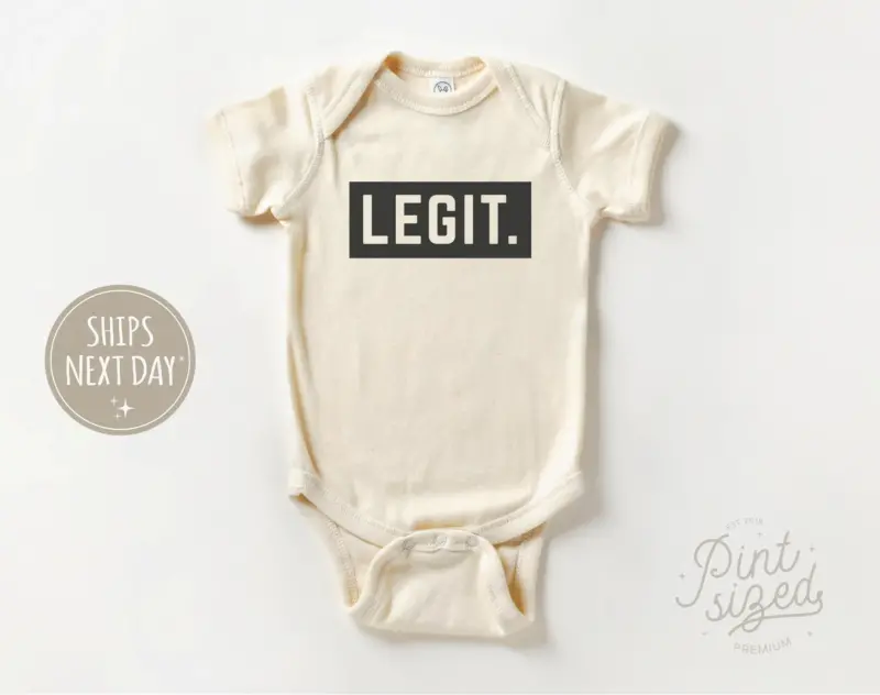 Legit Baby Onesie Funny Modern Bodysuit Boys Natural Baby Onesie