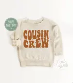 Cousin Crew Onesie Boho Retro Bodysuit Cute Cousin Natural Onesie