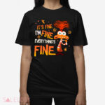 Anxiety Inside Out It's Fine I'm Fine Everything's Fine Vintage Shirt