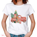 Truck GoldenDoodle Christmas Tree Shirt