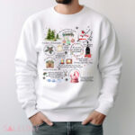 Christmas Song Lyrics Collage With Christmas Symbols Shirt