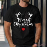 Merry Christmas Antlers Deer Shirt