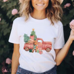 Truck GoldenDoodle Christmas Tree Shirt