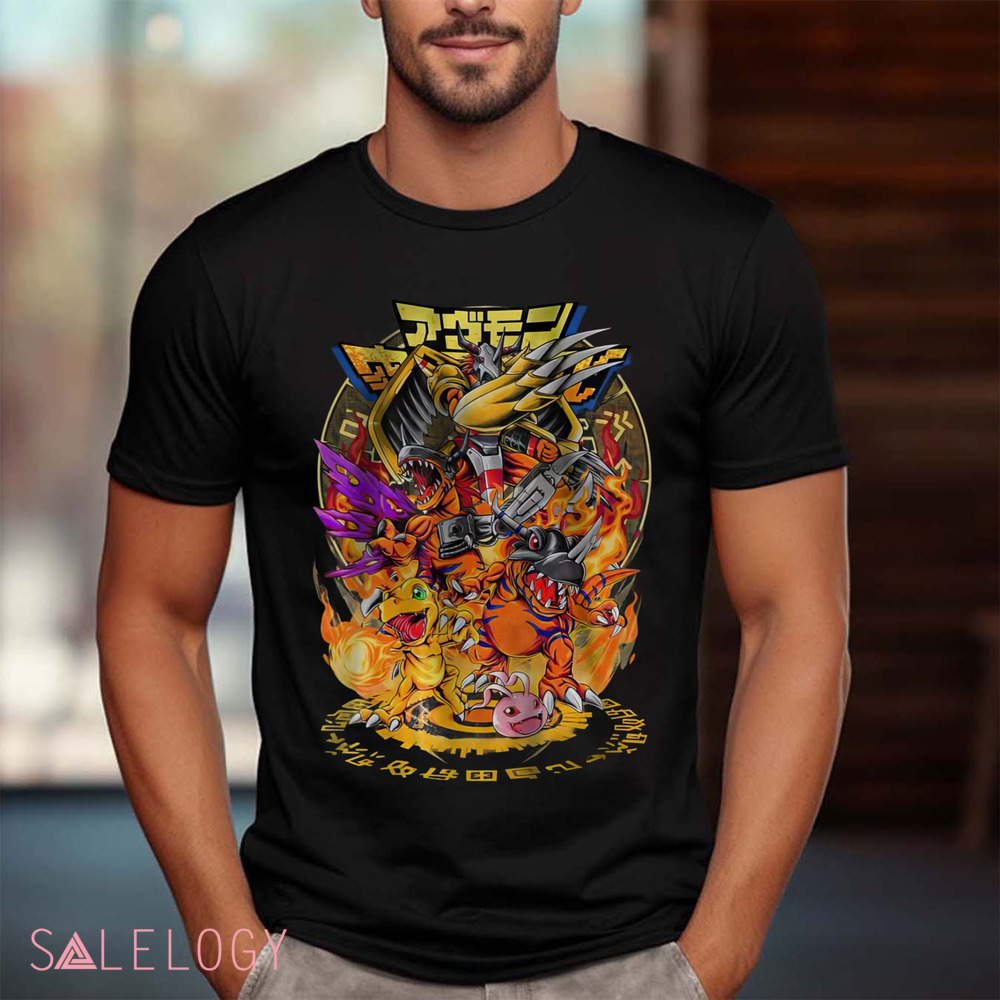 Agumon Greymon Digimon Anime Vintage Shirt