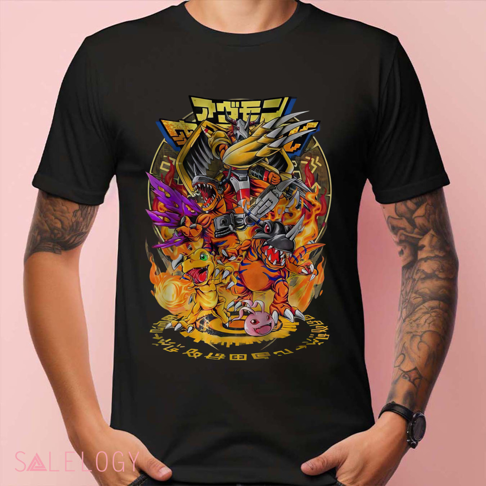 Agumon Greymon Digimon Anime Vintage Shirt