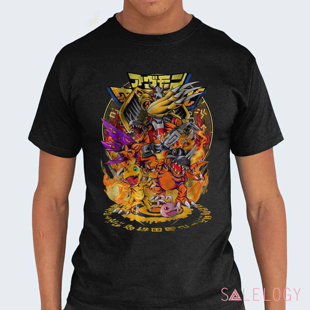 Agumon Greymon Digimon Anime Vintage Shirt