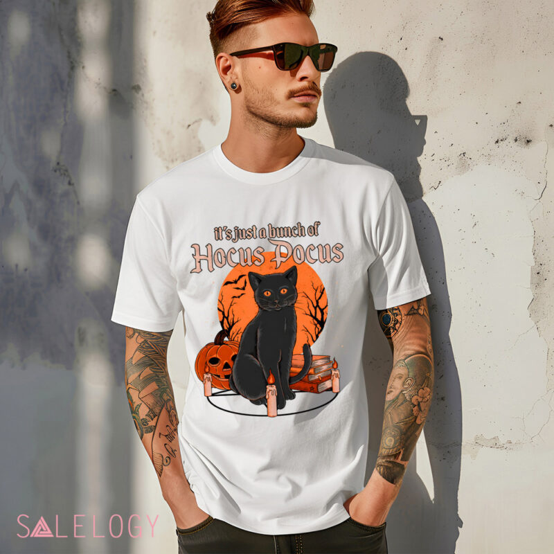 Black Cat It's Just a Bunch of Hocus Pocus Shirt