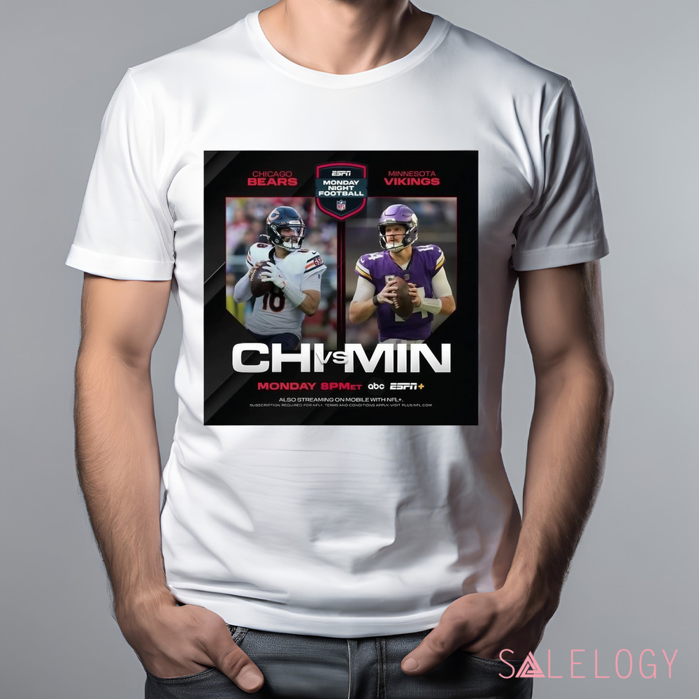 Chicago Bears vs. Minnesota Vikings Monday Night Football Two For One Special On Monday Night Poster Shirt
