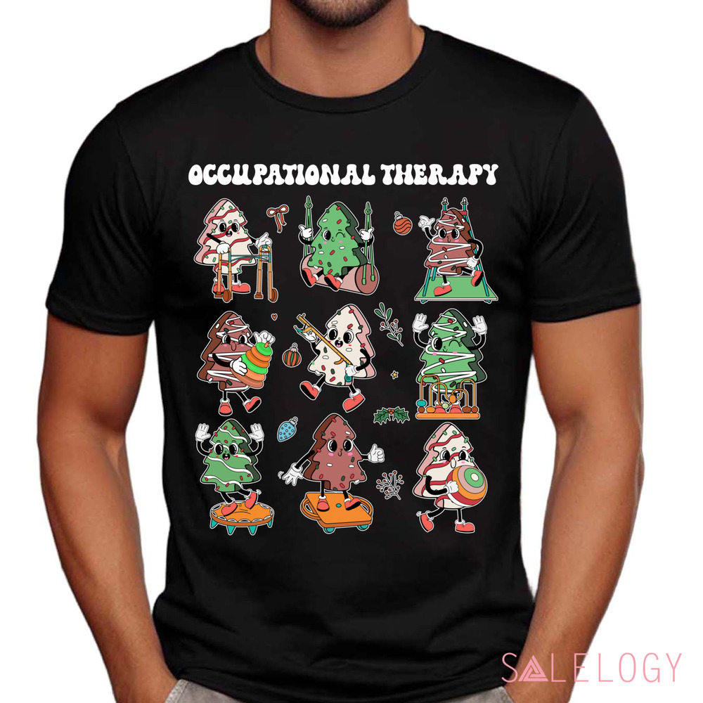 Christmas Tree Occupational Therapy Vintage Shirt