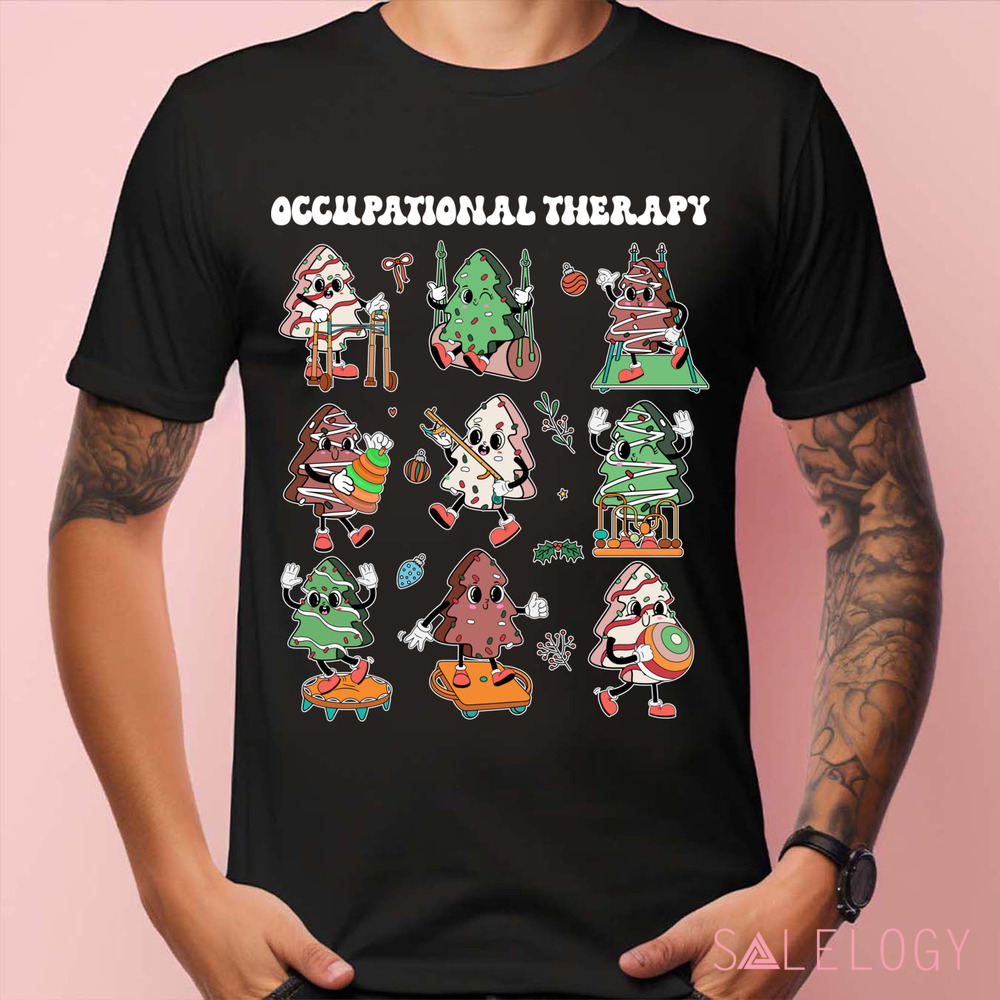Christmas Tree Occupational Therapy Vintage Shirt
