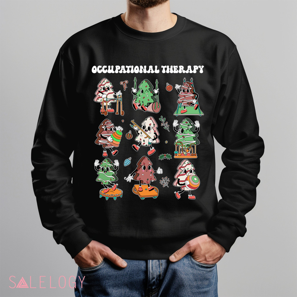 Christmas Tree Occupational Therapy Vintage Shirt