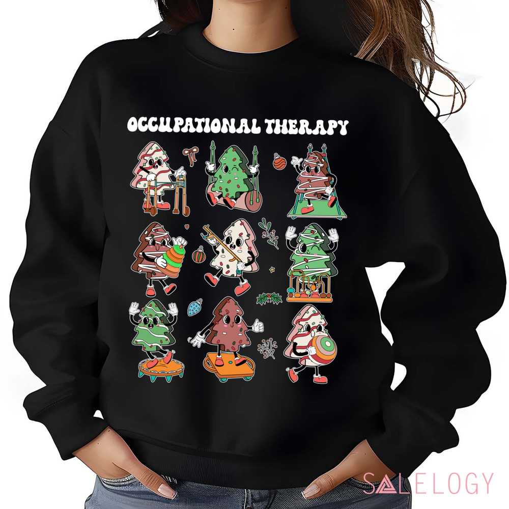 Christmas Tree Occupational Therapy Vintage Shirt