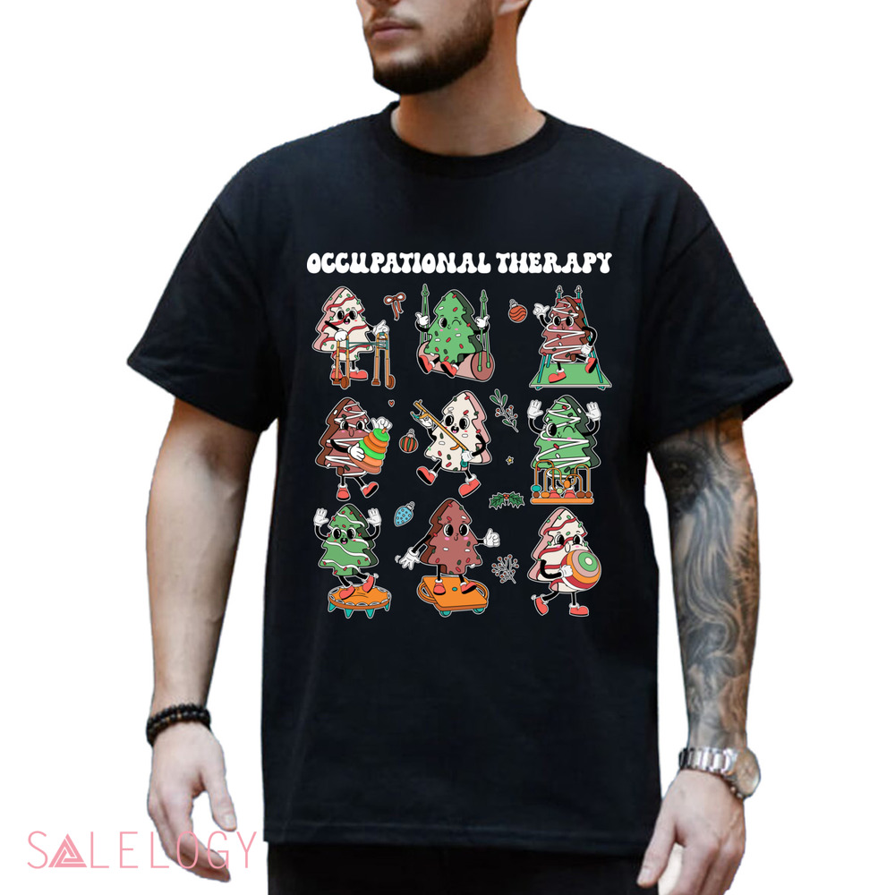 Christmas Tree Occupational Therapy Vintage Shirt