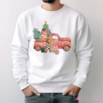 Truck GoldenDoodle Christmas Tree Shirt