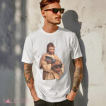 Jesus Holding Moo Deng the Hippo Joke Shirt