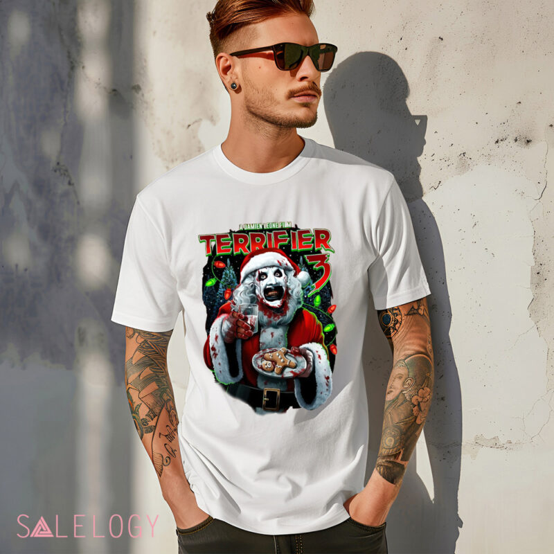 Terrifier 3 A Damien Leone Film Milk And Carnage Clown Xmas Shirt
