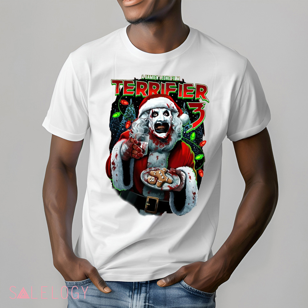Terrifier 3 A Damien Leone Film Milk And Carnage Clown Xmas Shirt