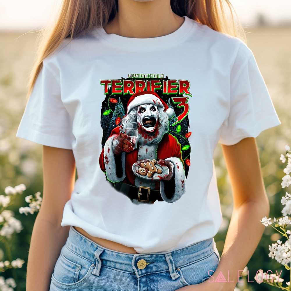 Terrifier 3 A Damien Leone Film Milk And Carnage Clown Xmas Shirt