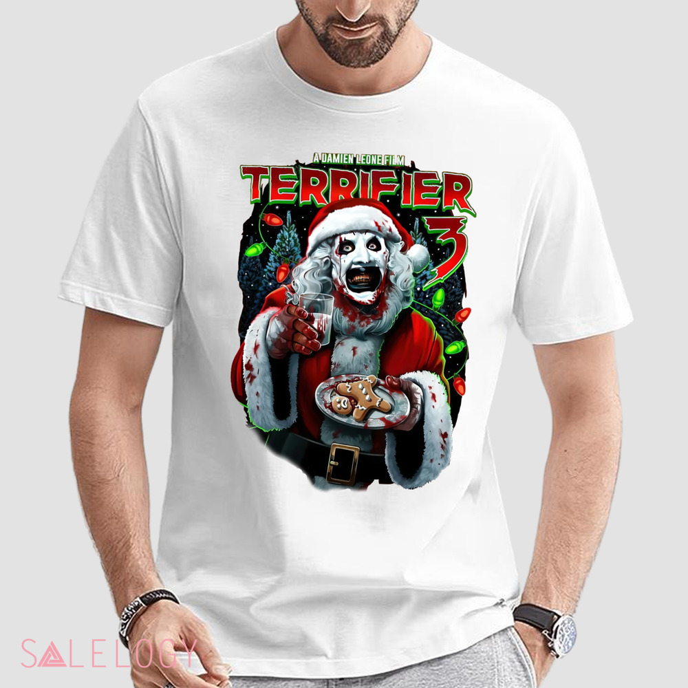 Terrifier 3 A Damien Leone Film Milk And Carnage Clown Xmas Shirt