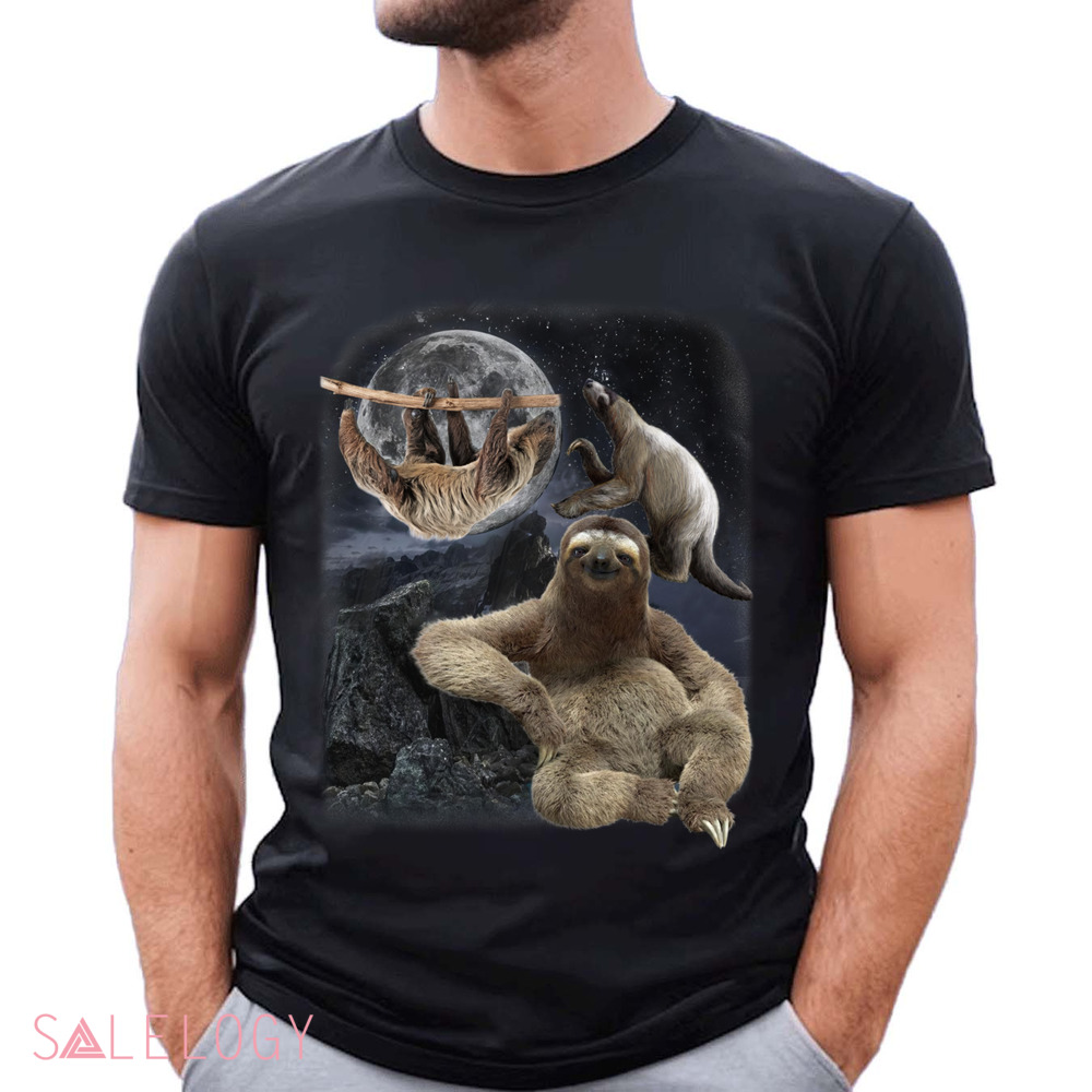 Three Sloths Nature Moon Vintage Shirt