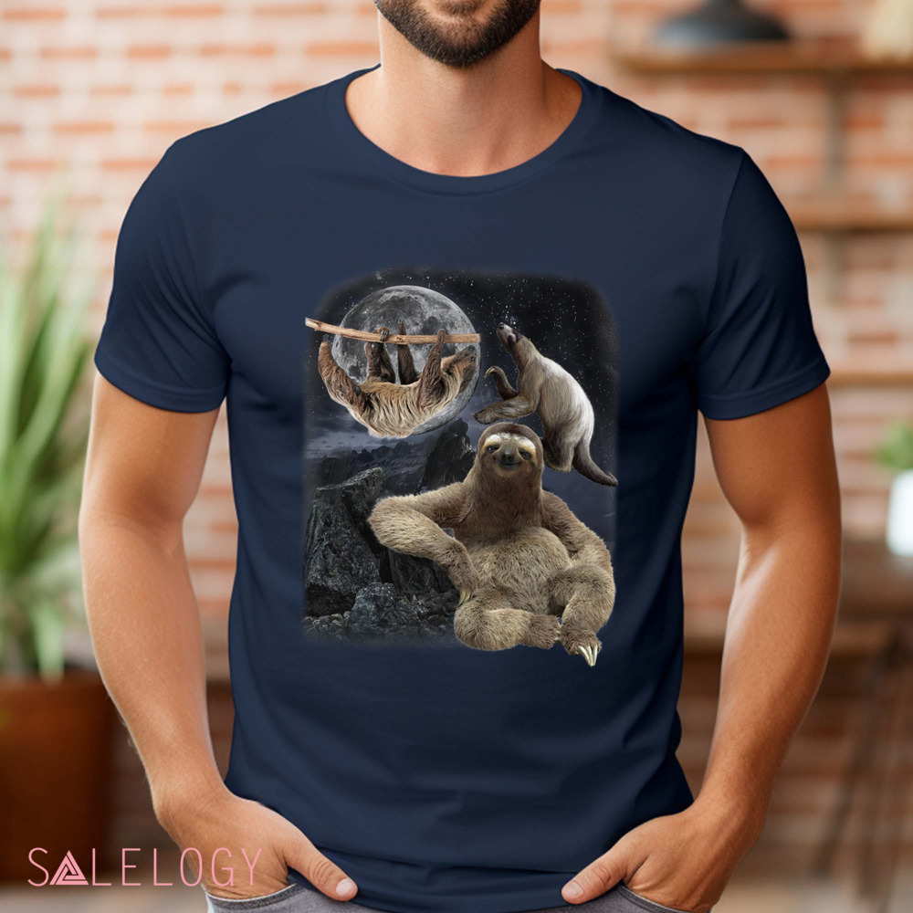 Three Sloths Nature Moon Vintage Shirt