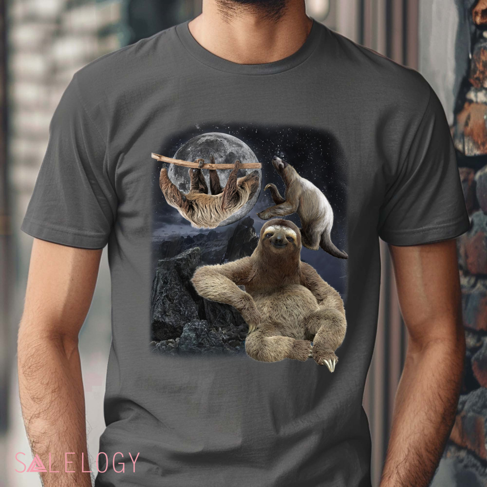Three Sloths Nature Moon Vintage Shirt