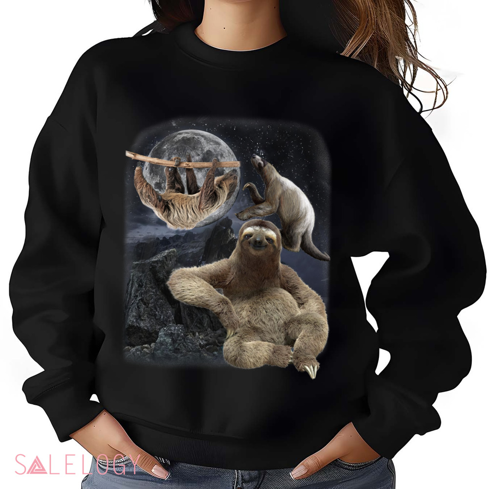 Three Sloths Nature Moon Vintage Shirt