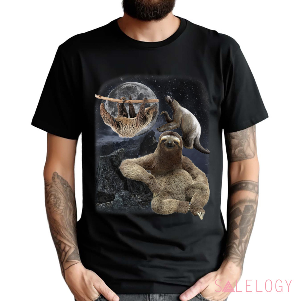 Three Sloths Nature Moon Vintage Shirt