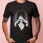 Elvira 1980s Vampire Witch Scream shirt