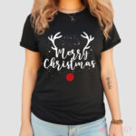 Merry Christmas Antlers Deer Shirt