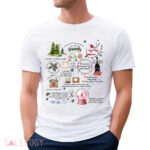 Christmas Song Lyrics Collage With Christmas Symbols Shirt