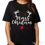 Merry Christmas Antlers Deer Shirt