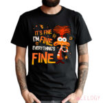 Anxiety Inside Out It's Fine I'm Fine Everything's Fine Vintage Shirt