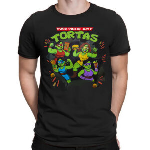 Puro Pinche Juicy Tortas Black Tee Shirt