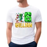 Custom Chicken Jkey MineC Birthday Shirt, MineC Shirt, Personalized for Boys, Girls, Kid's Party Shirt, Family Matching, MineC